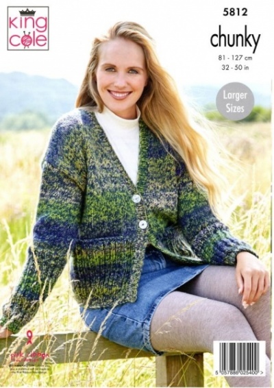 Cottontail Crafts - Knitting Pattern 5623 - Ladies Cardigans in King ...