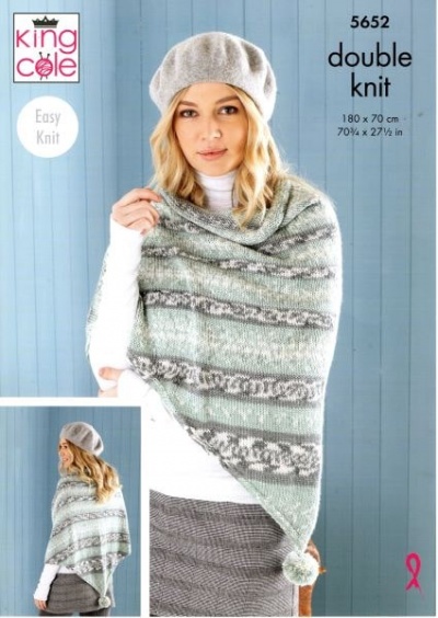 Cottontail Crafts - Knitting Pattern 5652 - Ladies Ponchos, Snood ...