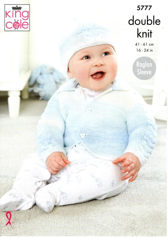 Cottontail Crafts - Knitting Pattern 5777 - Baby's Cardigans and Hat in ...